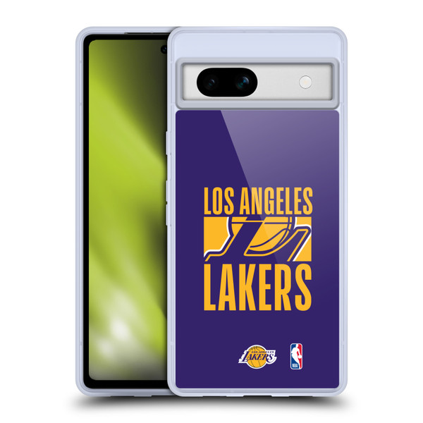 NBA Los Angeles Lakers Typography Soft Gel Case for Google Pixel 7a
