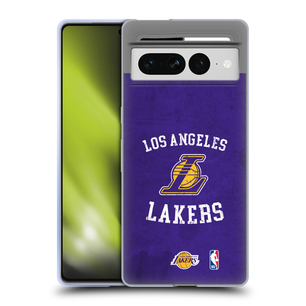NBA Los Angeles Lakers Distressed Soft Gel Case for Google Pixel 7 Pro