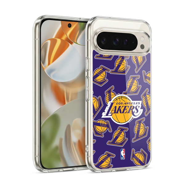 NBA Los Angeles Lakers Patterns Soft Gel Case for Google Pixel 9 / Pixel 9 Pro