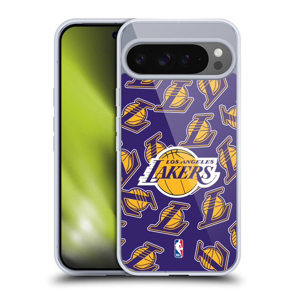 NBA Los Angeles Lakers Patterns Soft Gel Case for Google Pixel 9 Pro XL