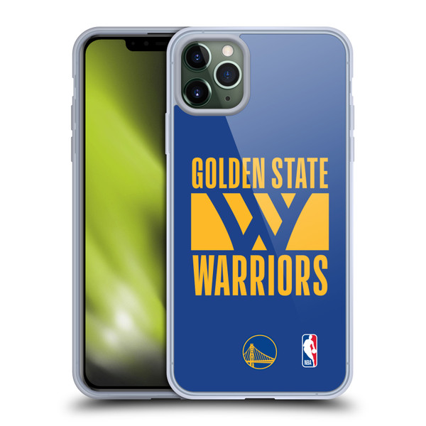 NBA Golden State Warriors Typography Soft Gel Case for Apple iPhone 11 Pro Max & MagSafe