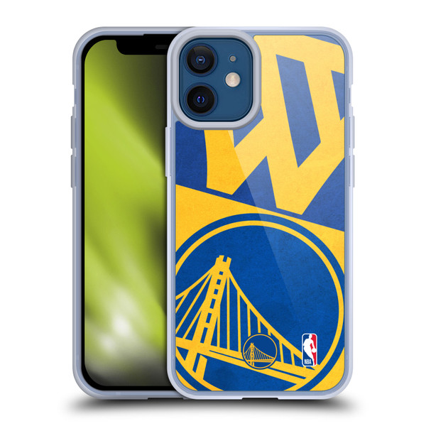 NBA Golden State Warriors Half Oversized Soft Gel Case for Apple iPhone 12 Mini & MagSafe