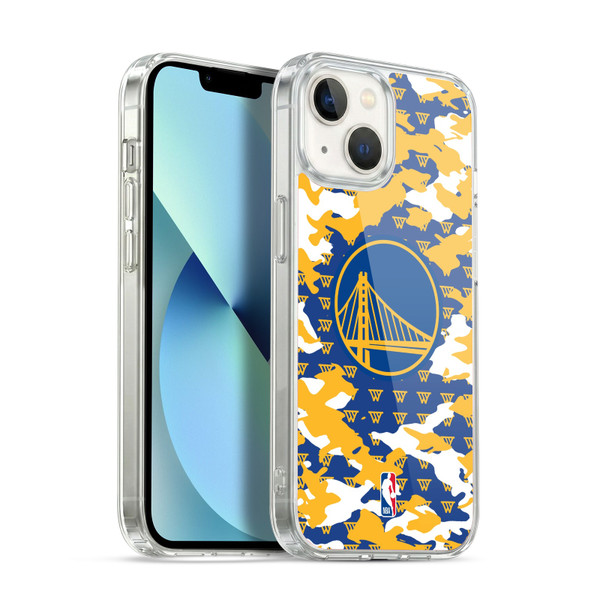 NBA Golden State Warriors Camouflage Soft Gel Case for Apple iPhone 13