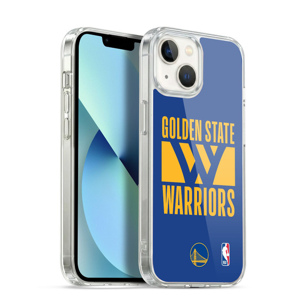 NBA Golden State Warriors Typography Soft Gel Case for Apple iPhone 13