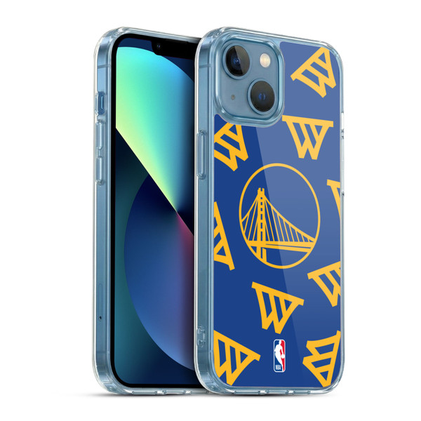 NBA Golden State Warriors Patterns Soft Gel Case for Apple iPhone 13 Mini & MagSafe