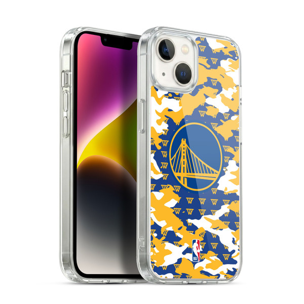 NBA Golden State Warriors Camouflage Soft Gel Case for Apple iPhone 14 Plus & MagSafe
