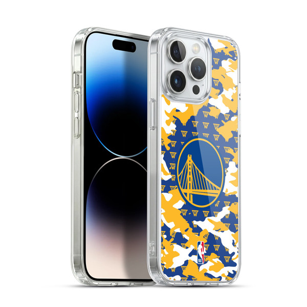 NBA Golden State Warriors Camouflage Soft Gel Case for Apple iPhone 14 Pro Max & MagSafe