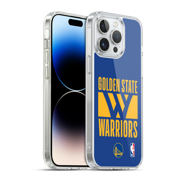NBA Golden State Warriors Typography Soft Gel Case for Apple iPhone 14 Pro Max & MagSafe