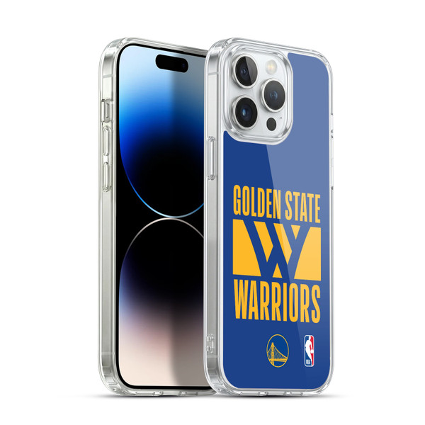 NBA Golden State Warriors Typography Soft Gel Case for Apple iPhone 14 Pro Max & MagSafe