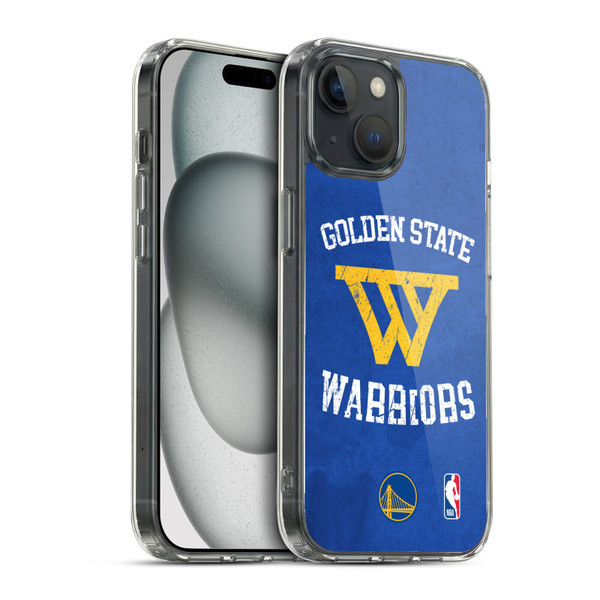 NBA Golden State Warriors Distressed Soft Gel Case for Apple iPhone 15 & MagSafe