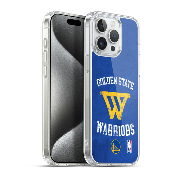 NBA Golden State Warriors Distressed Soft Gel Case for Apple iPhone 15 Pro Max & MagSafe