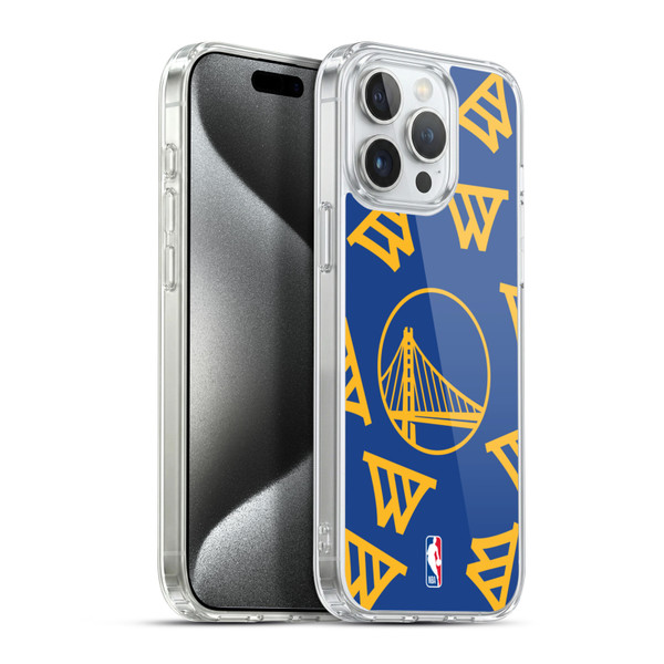 NBA Golden State Warriors Patterns Soft Gel Case for Apple iPhone 15 Pro Max & MagSafe