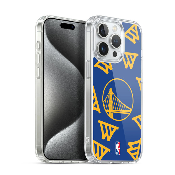NBA Golden State Warriors Patterns Soft Gel Case for Apple iPhone 15 Pro & MagSafe