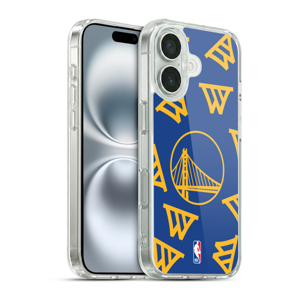 NBA Golden State Warriors Patterns Soft Gel Case for Apple iPhone 16 & MagSafe
