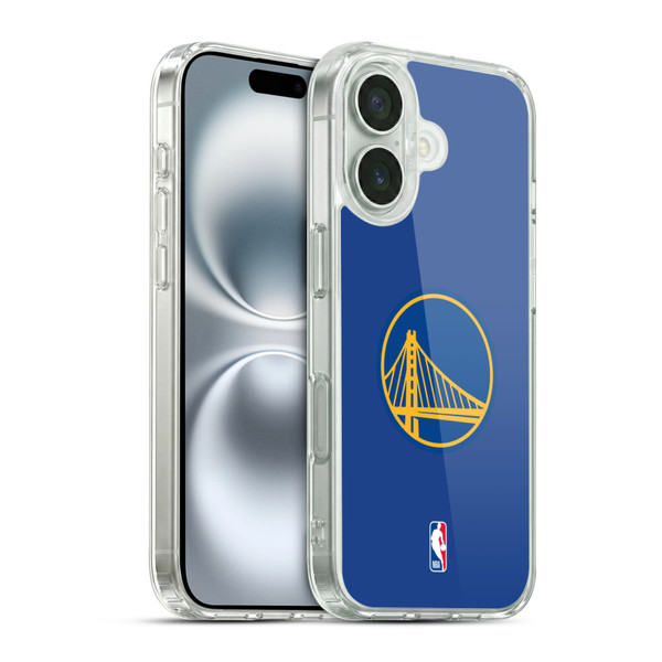 NBA Golden State Warriors Plain Soft Gel Case for Apple iPhone 16 & MagSafe