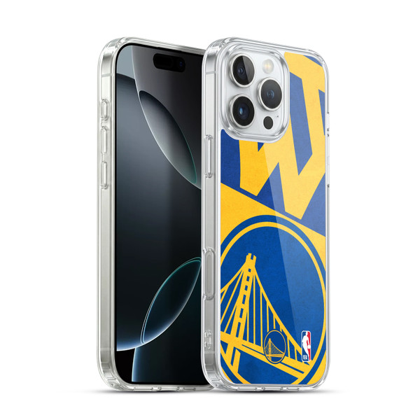 NBA Golden State Warriors Half Oversized Soft Gel Case for Apple iPhone 16 Pro Max & MagSafe