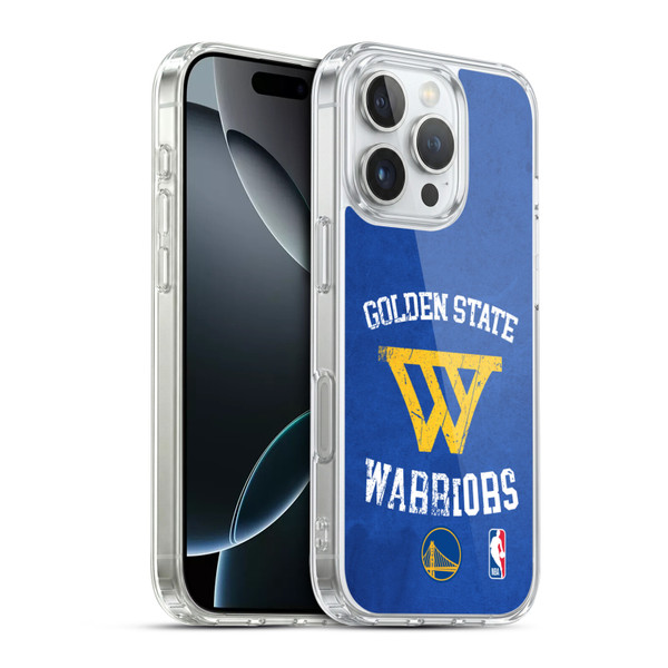 NBA Golden State Warriors Distressed Soft Gel Case for Apple iPhone 16 Pro & MagSafe