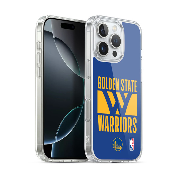 NBA Golden State Warriors Typography Soft Gel Case for Apple iPhone 16 Pro & MagSafe