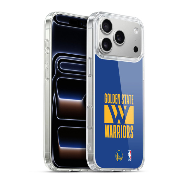 NBA Golden State Warriors Typography Soft Gel Case for Apple iPhone 17 Pro Max