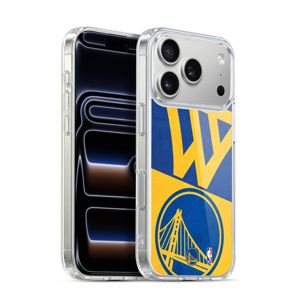 NBA Golden State Warriors Half Oversized Soft Gel Case for Apple iPhone 17 Pro