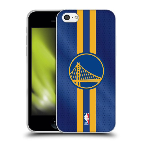 NBA Golden State Warriors Stripes Soft Gel Case for Apple iPhone 5c
