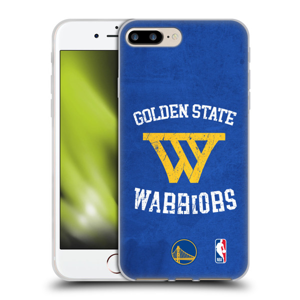 NBA Golden State Warriors Distressed Soft Gel Case for Apple iPhone 7 Plus / iPhone 8 Plus & MagSafe