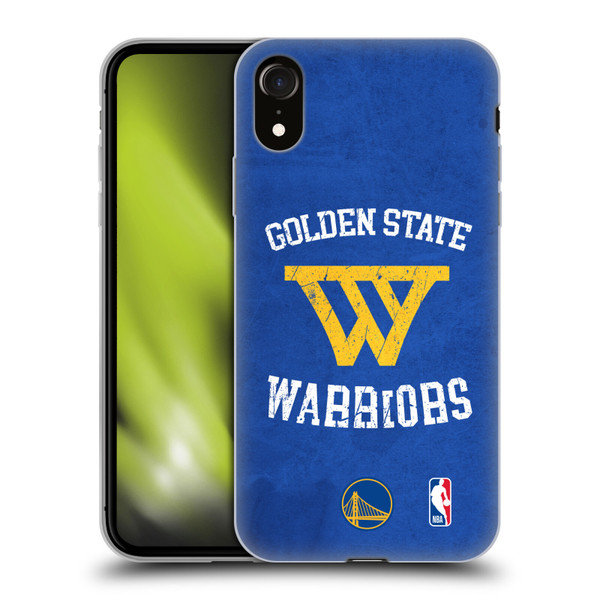 NBA Golden State Warriors Distressed Soft Gel Case for Apple iPhone XR