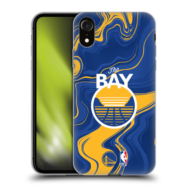 NBA Golden State Warriors Marble Agates Soft Gel Case for Apple iPhone XR