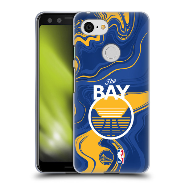 NBA Golden State Warriors Marble Agates Soft Gel Case for Google Pixel 3