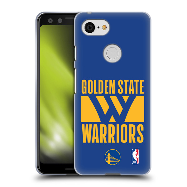 NBA Golden State Warriors Typography Soft Gel Case for Google Pixel 3