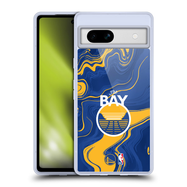 NBA Golden State Warriors Marble Agates Soft Gel Case for Google Pixel 7a