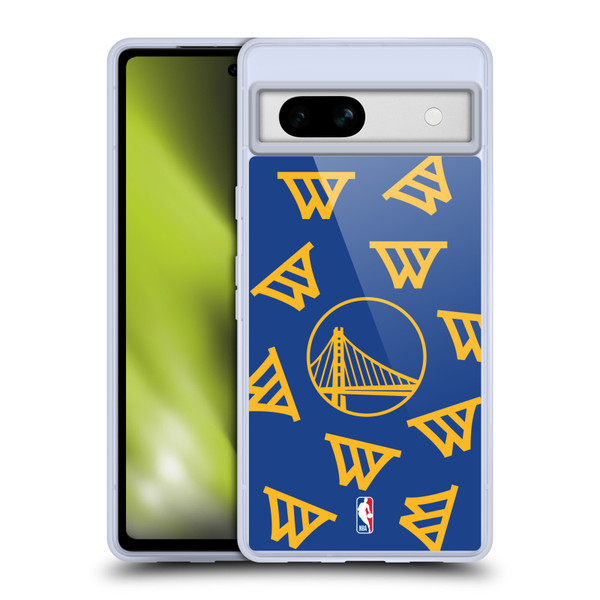 NBA Golden State Warriors Patterns Soft Gel Case for Google Pixel 7a