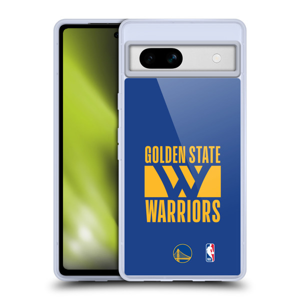 NBA Golden State Warriors Typography Soft Gel Case for Google Pixel 7a