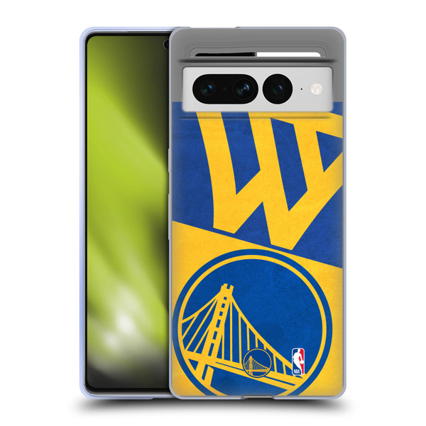 NBA Golden State Warriors Half Oversized Soft Gel Case for Google Pixel 7 Pro