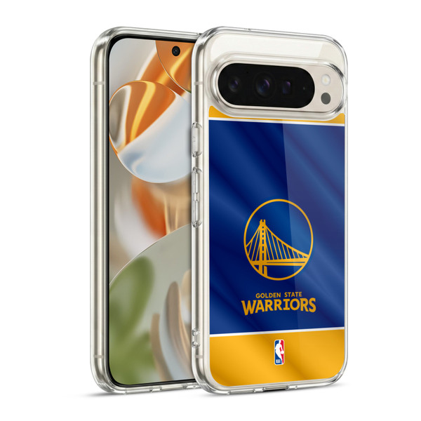 NBA Golden State Warriors Horizontal Banner Soft Gel Case for Google Pixel 9 / Pixel 9 Pro