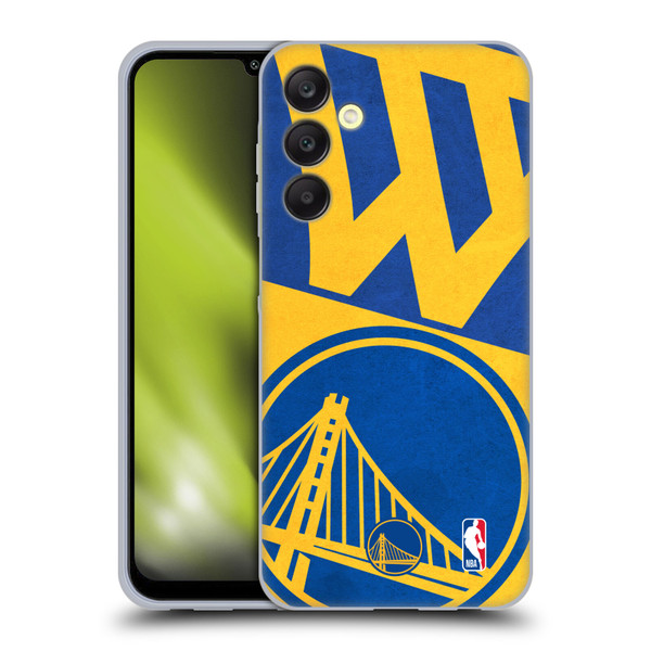 NBA Golden State Warriors Half Oversized Soft Gel Case for Samsung Galaxy A25 5G