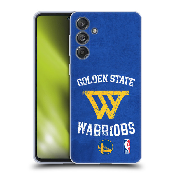 NBA Golden State Warriors Distressed Soft Gel Case for Samsung Galaxy M55 5G
