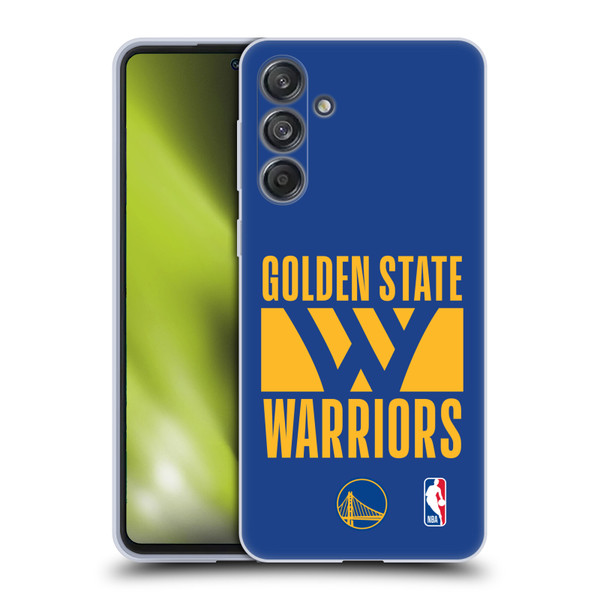 NBA Golden State Warriors Typography Soft Gel Case for Samsung Galaxy M55 5G