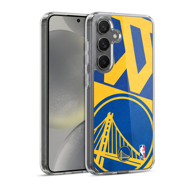 NBA Golden State Warriors Half Oversized Soft Gel Case for Samsung Galaxy S24 5G & MagSafe