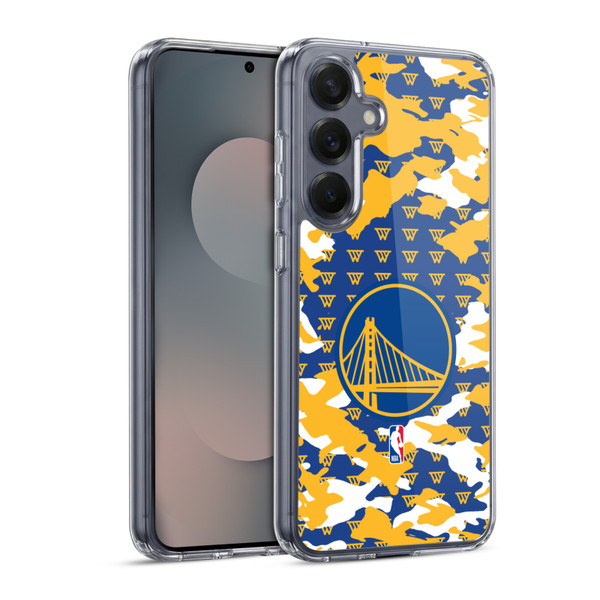 NBA Golden State Warriors Camouflage Soft Gel Case for Samsung Galaxy S25 & MagSafe