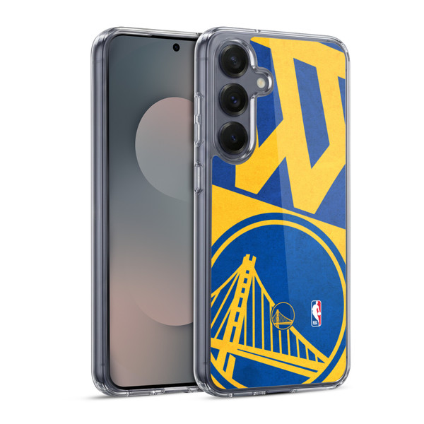 NBA Golden State Warriors Half Oversized Soft Gel Case for Samsung Galaxy S25 & MagSafe
