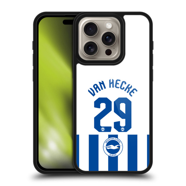 Brighton & Hove Albion F.C 2025/26 Players Home Kit Jan Paul van Hecke Gel Armour Case For Apple iPhone 16 Pro