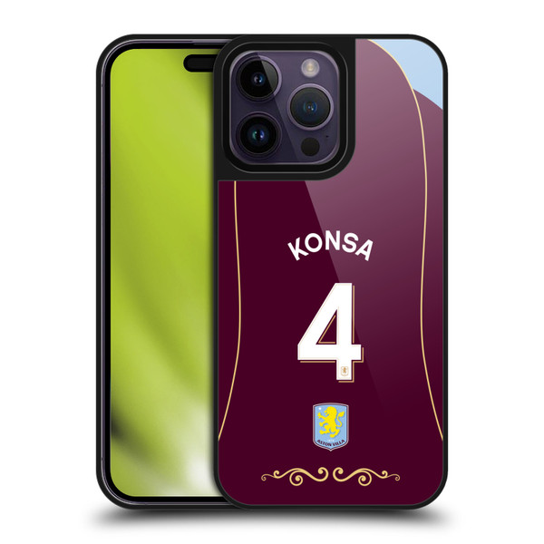 Aston Villa Football Club 2025/26 Players Home Kit 1st Group Ezri Konsa Gel Armour Case For Apple iPhone 14 Pro Max