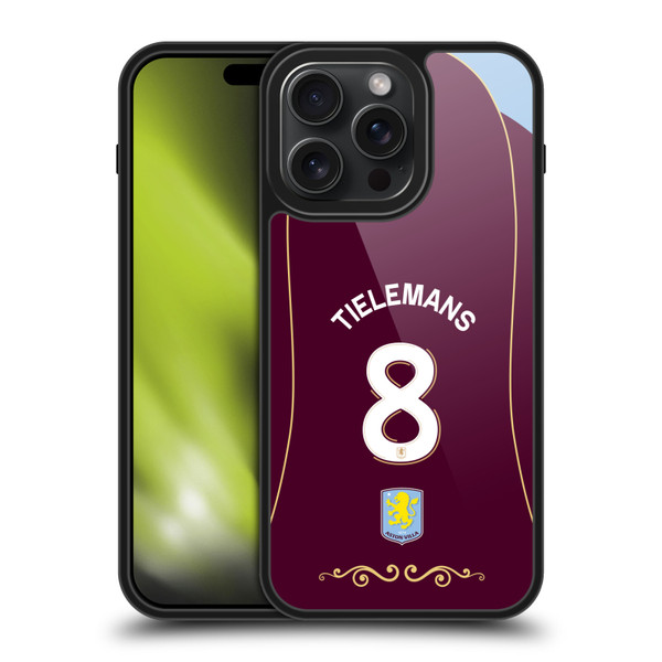 Aston Villa Football Club 2025/26 Players Home Kit 1st Group Youri Tielemans Gel Armour Case For Apple iPhone 15 Pro Max