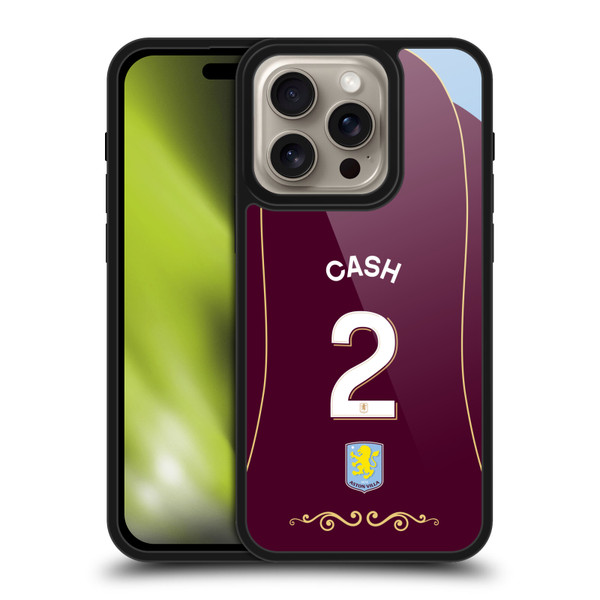 Aston Villa Football Club 2025/26 Players Home Kit 1st Group Matty Cash Gel Armour Case For Apple iPhone 16 Pro