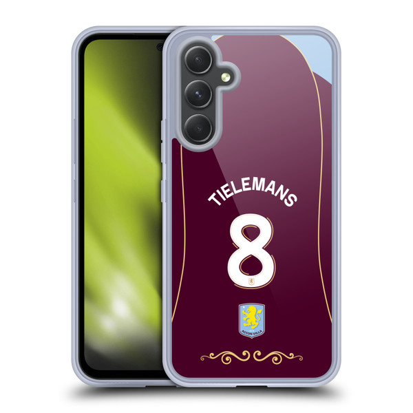 Aston Villa Football Club 2025/26 Players Home Kit 1st Group Youri Tielemans Soft Gel Case for Samsung Galaxy A54 5G