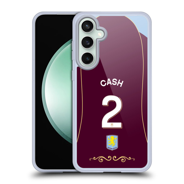 Aston Villa Football Club 2025/26 Players Home Kit 1st Group Matty Cash Soft Gel Case for Samsung Galaxy S23 FE 5G