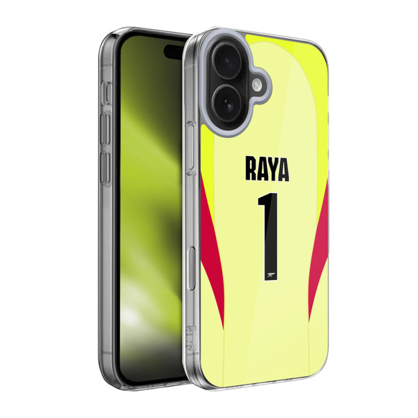 Arsenal FC 2025/26 Players Home Kit 1st Group David Raya Soft Gel Case for Apple iPhone 17