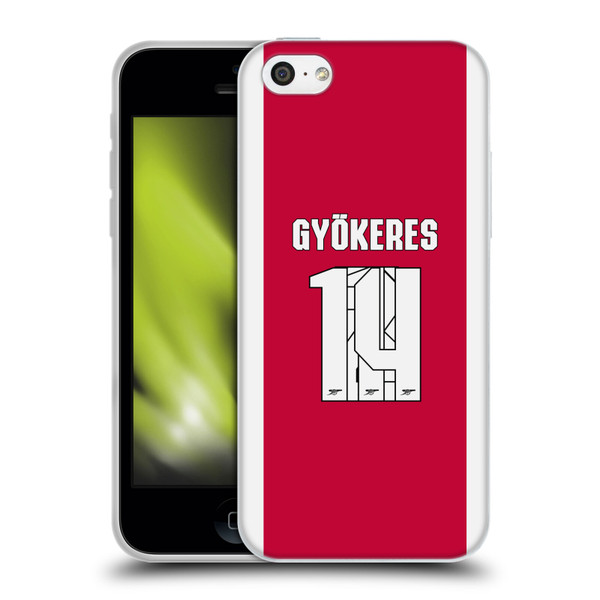 Arsenal FC 2025/26 Players Home Kit 1st Group Viktor Gyökeres Soft Gel Case for Apple iPhone 5c