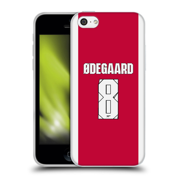 Arsenal FC 2025/26 Players Home Kit 1st Group Martin Ødegaard Soft Gel Case for Apple iPhone 5c
